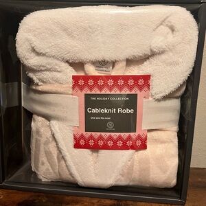 Martha Stewart The Holiday Collection Cableknit Women's Robe O/S